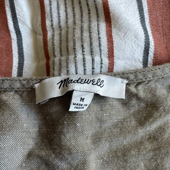 Madewell Linen-Blend Alexandra Button-Front Mini Dress - Picture 5 of 5